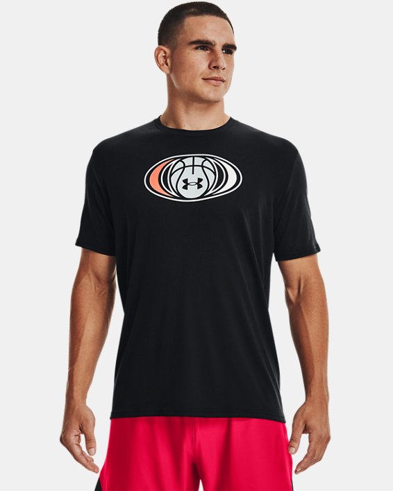 Men's UA Basketball Logo Short Sleeve, Black, pdpMainDesktop image number 0
